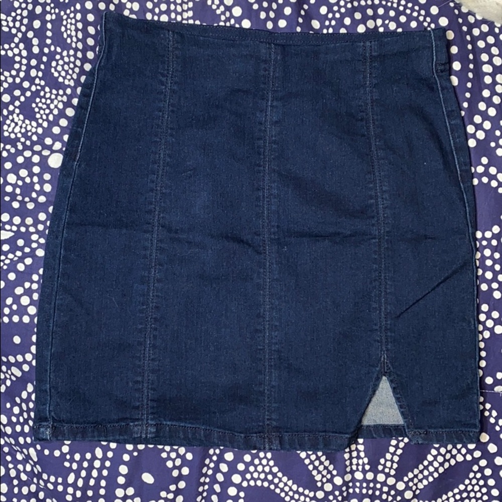 Denim free people skirt
